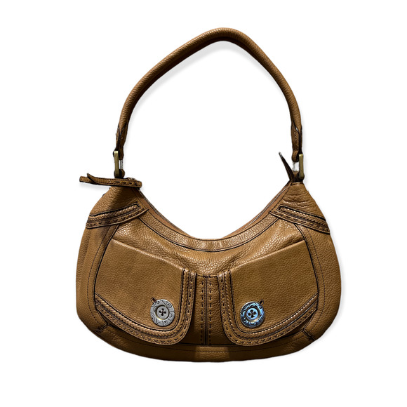Brighton Handbags - Brighton Quinn Hobo leather Shoulder Bag double pocket Zip up tote pu 220